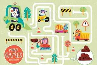 卡通过山车图片