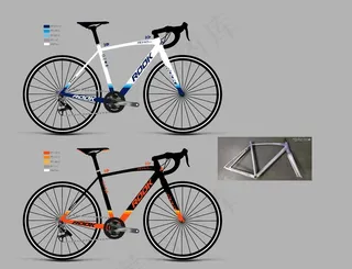 公路自行车贴花设计图片