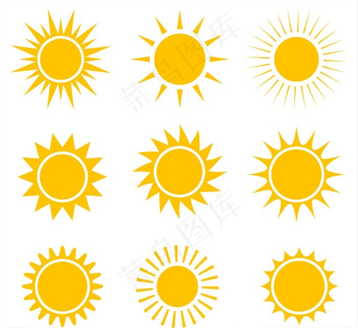矢量太阳素材图片