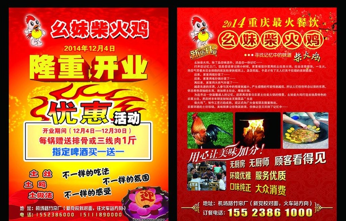 柴鸡宣传单图片