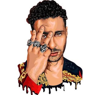 大牌 男装 人头 印花 数码图片