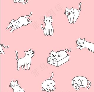 手绘猫图片