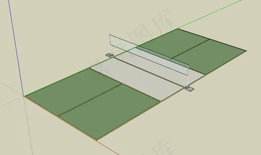 羽毛球场模型图片