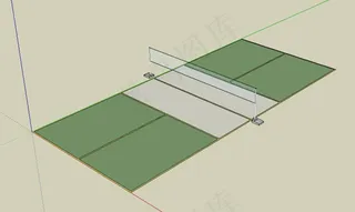 羽毛球场模型图片