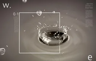水滴海报素材图片