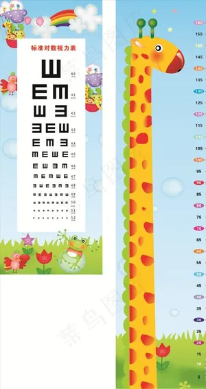 儿童身高尺视力表图片
