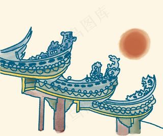 佛山祖庙屋檐图片