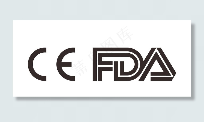 CE FDA认证标志图片cdr矢量模版下载