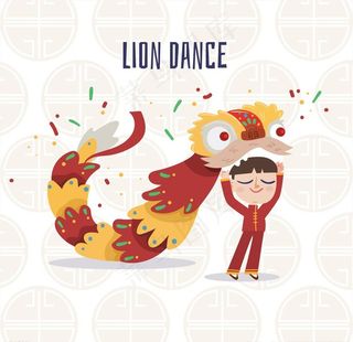 矢量舞狮图片
