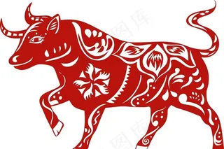 窗花剪纸牛图片
