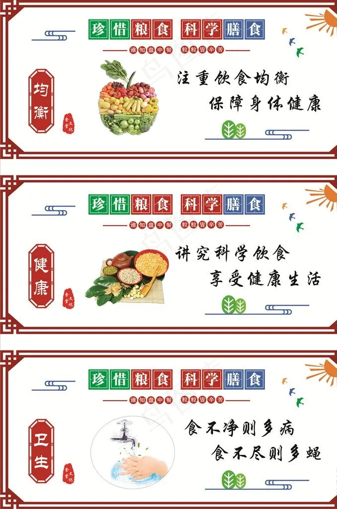 营养膳食图片cdr矢量模版下载