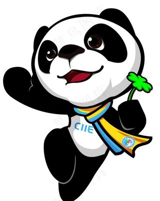 进博会吉祥物矢量图片
