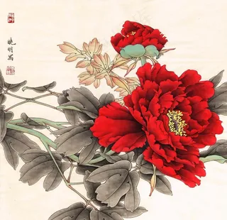 中式古典花鸟工笔画图片