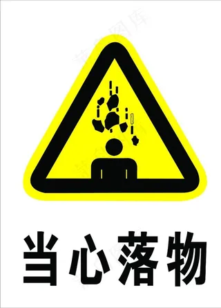 当心落伍标识牌图片