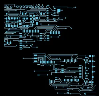 手绘电路板矢量图下载图片