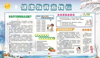 冬季健康教育宣传栏图片