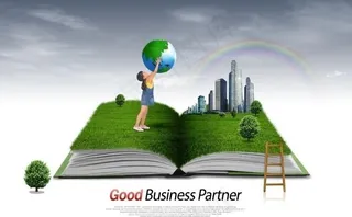 翻开的书 托起地球 环保图片