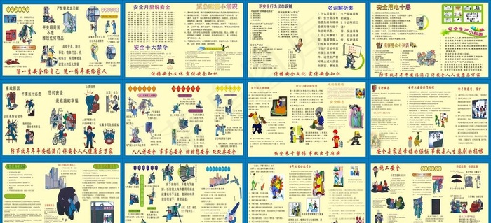 质量安全施工挂图图片