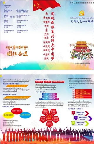 民族团结知识三折页图片