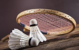 羽毛球和球拍图片