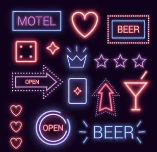 霓虹灯效素材图片