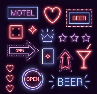 霓虹灯效素材图片