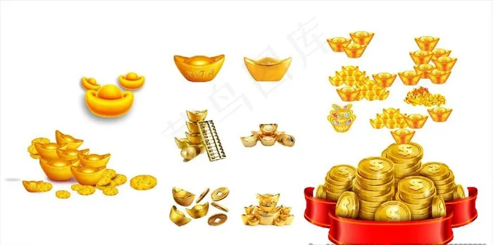 金币元宝图片cdr矢量模版下载