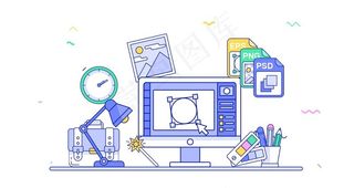 人物生活扁平化图案图片