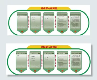 退役军人服务站文化墙未转曲图片