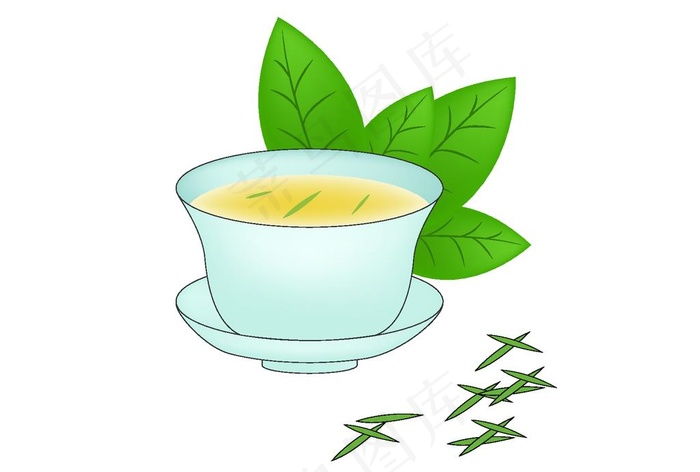 茶插画图片