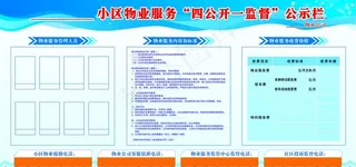 物业四公开一监督公示栏图片