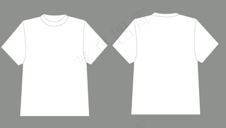 平面空白T恤设计模版图片