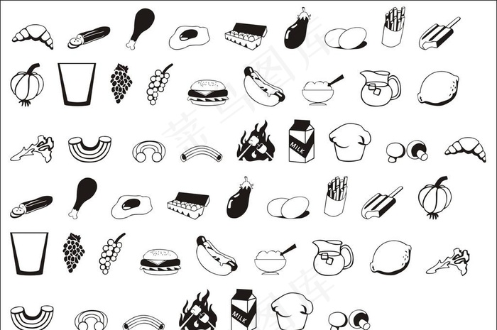 快餐图标图片