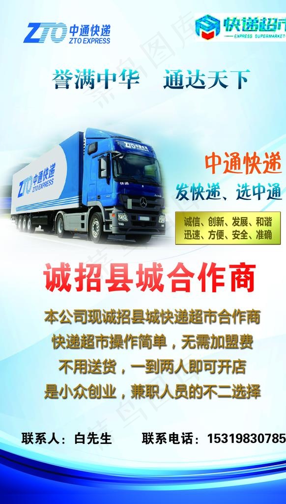 中通招商海报图片(1701X2835(DPI:72))psd模版下载