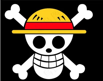 草帽团船旗标志图片