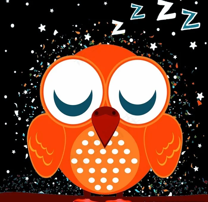睡眠主题插画图片psd模版下载