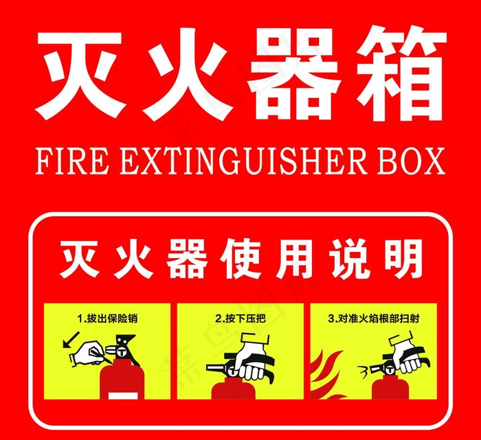 灭火器箱图片psd模版下载