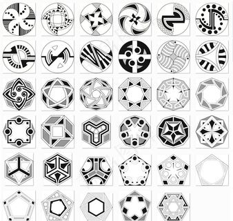 黑白几何花纹图片