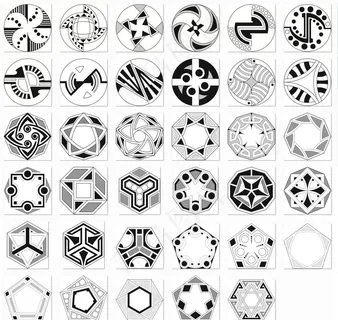 黑白几何花纹图片