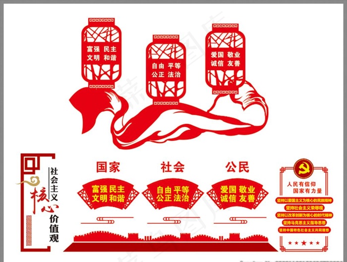 核心价值观图片cdr矢量模版下载