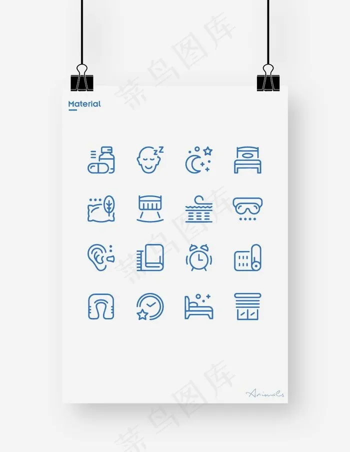 睡觉 图标图片ai矢量模版下载