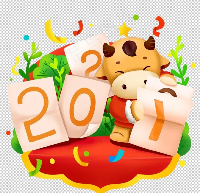 卡通牛形象图片