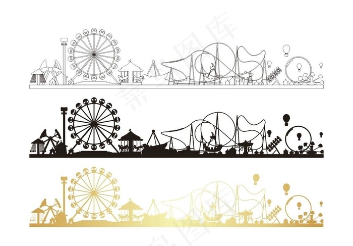 游乐场矢量图图片