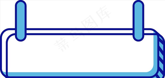 蓝色条纹悬挂边框图片cdr矢量模版下载