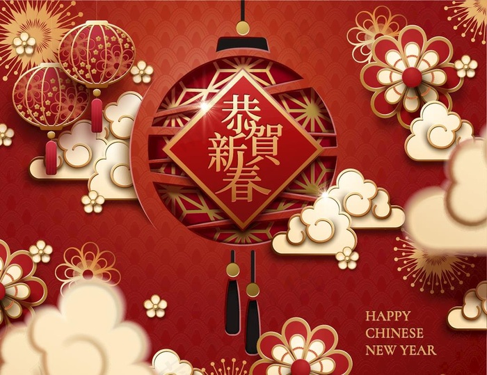 春节图片ai矢量模版下载