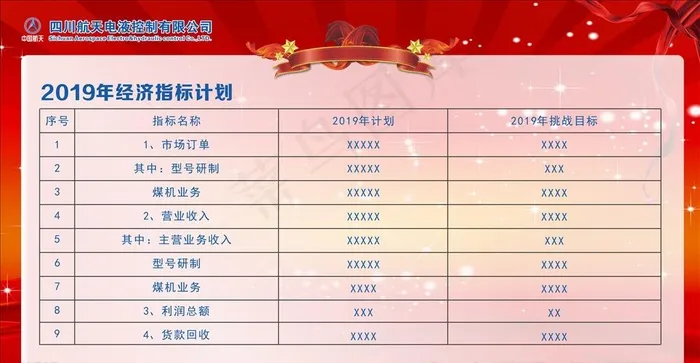 公司计划展板图片cdr矢量模版下载
