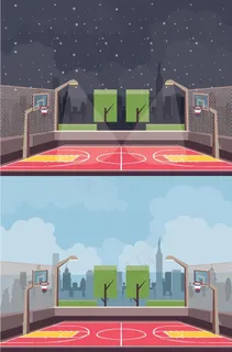 篮球元素主题插画图片