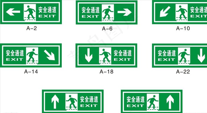 安全通道图片cdr矢量模版下载