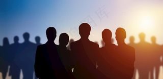 励志人物剪影海报图片