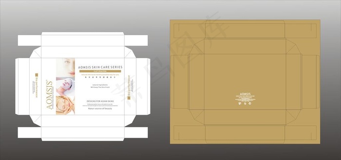 化妆品包装盒图片cdr矢量模版下载